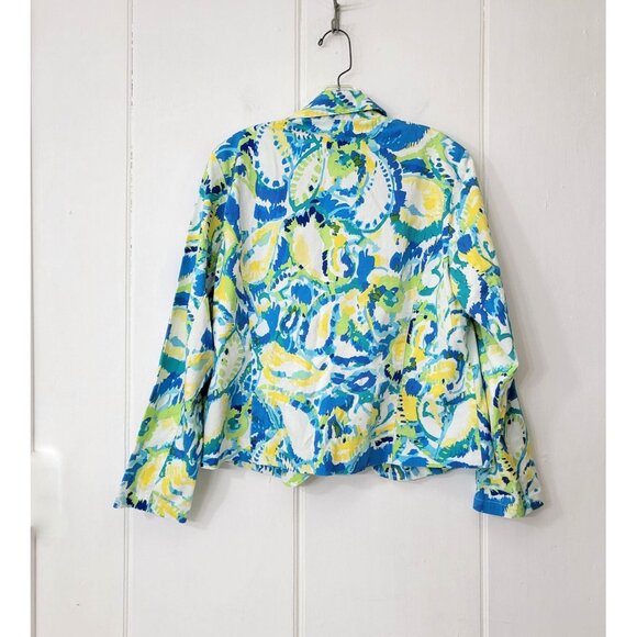 Coldwater Creek Watercolor Print Short Cotton Jacket - Picture 5 of 6